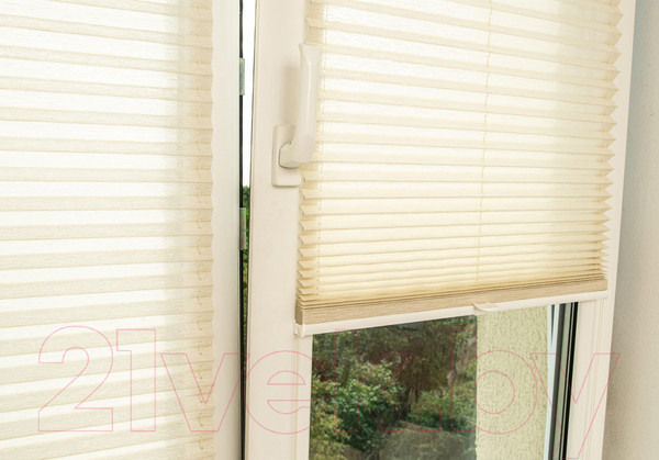 Изображение товара Штора-плиссе Delfa Walnut СПШ-3402 (52x160, кремовый)