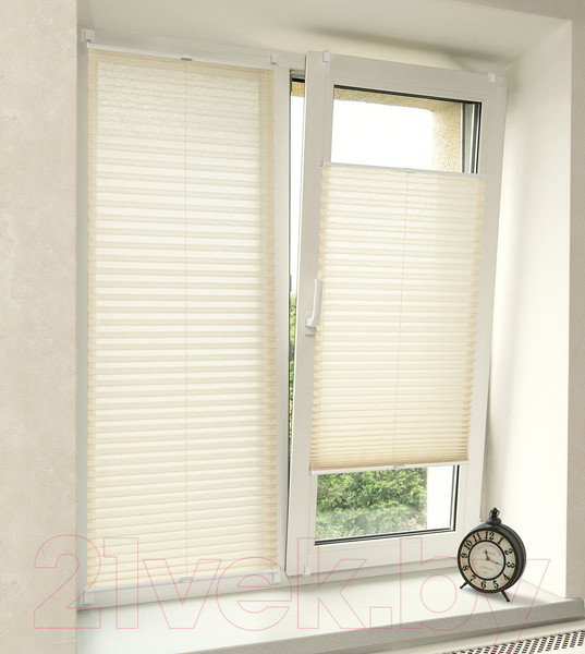 Изображение товара Штора-плиссе Delfa Walnut СПШ-3402 (62x160, кремовый)