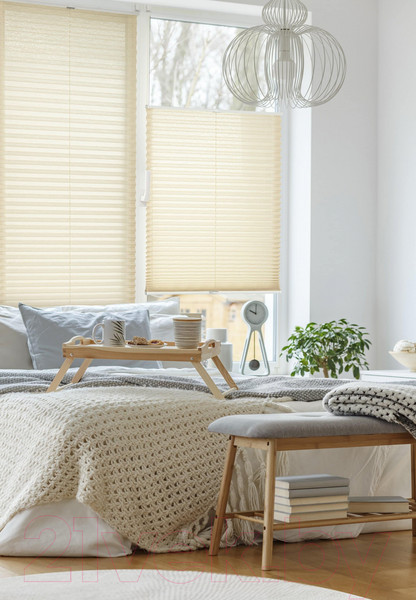 Изображение товара Штора-плиссе Delfa Walnut СПШ-3402 (68x160, кремовый)