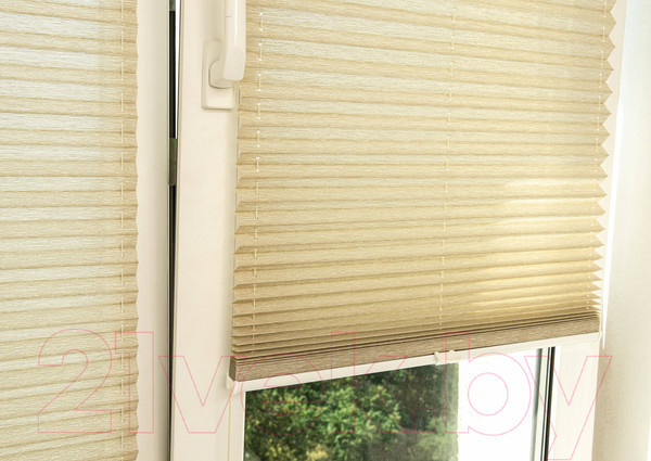 Изображение товара Штора-плиссе Delfa Walnut СПШ-3405 (81x160, бежевый)