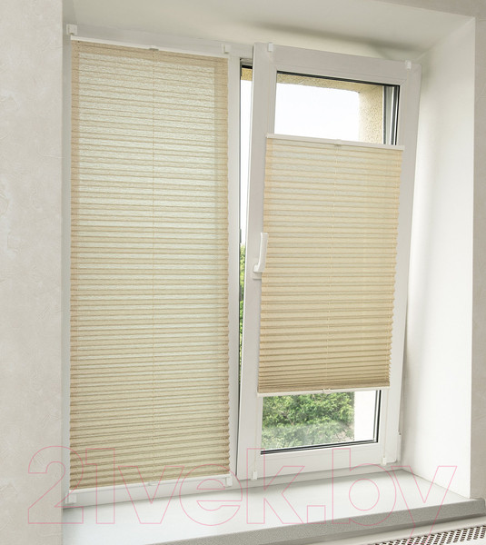 Изображение товара Штора-плиссе Delfa Walnut СПШ-3405 (68x160, бежевый)