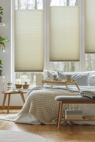 Изображение товара Штора-плиссе Delfa Walnut СПШ-3405 (68x160, бежевый)