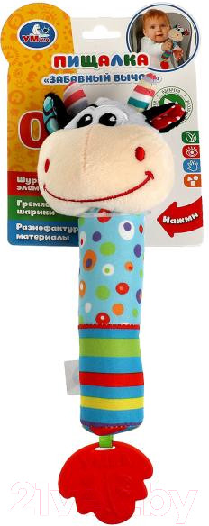 Изображение товара Прорезыватель для зубов Умка Пищалка Бычок / RS-BULL4 (250)