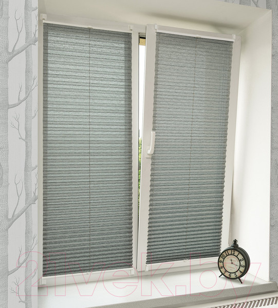 Изображение товара Штора-плиссе Delfa Walnut СПШ-3401 (43x160, антрацит)