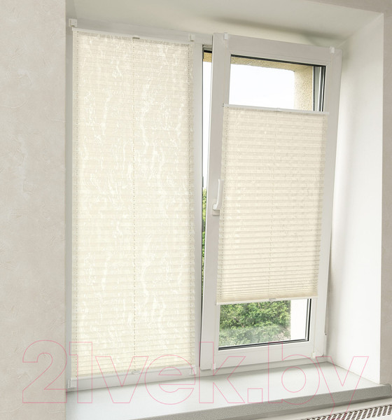 Изображение товара Штора-плиссе Delfa Mirror СПШ-3901 (57x160, кремовый)