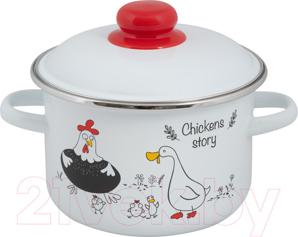 Изображение товара Кастрюля СтальЭмаль Chickens stories 1RD161M
