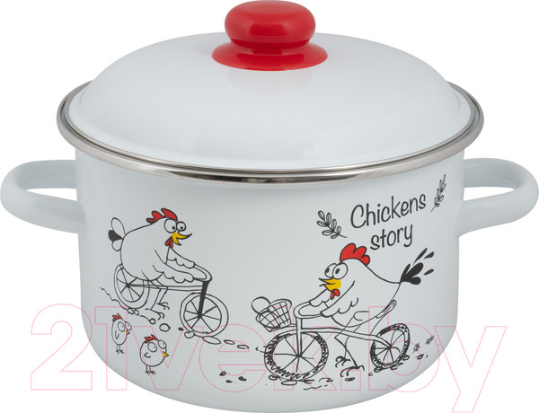 Изображение товара Кастрюля СтальЭмаль Chickens stories 1RD201M