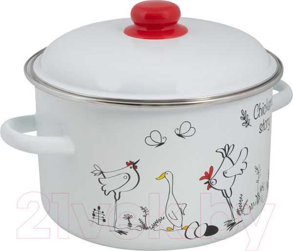 Изображение товара Кастрюля СтальЭмаль Chickens stories 1RD221М