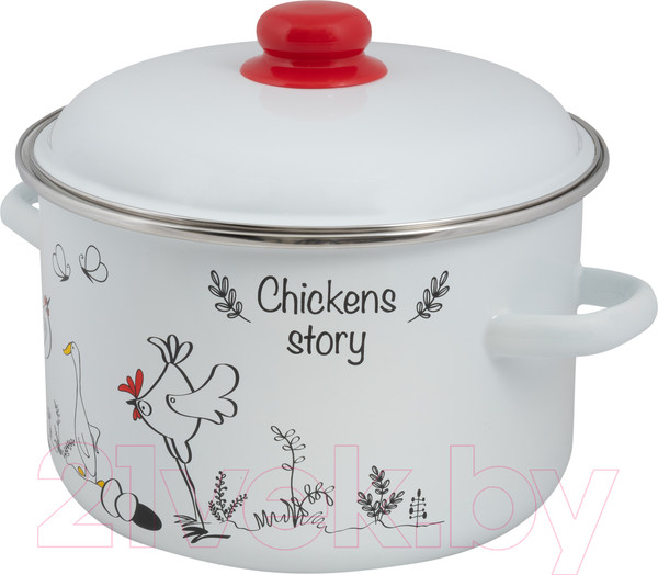 Изображение товара Кастрюля СтальЭмаль Chickens stories 1RD221М