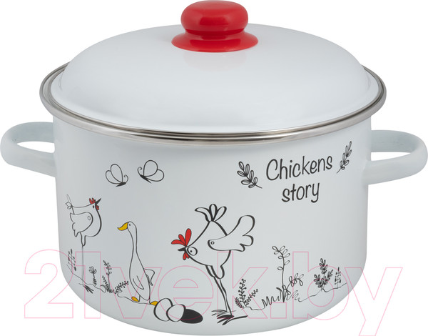 Изображение товара Кастрюля СтальЭмаль Chickens stories 1RD221М