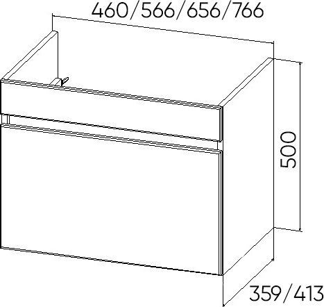 Изображение товара Тумба под умывальник Viant Мальта Como 50 / VMAL50CO-T1YP