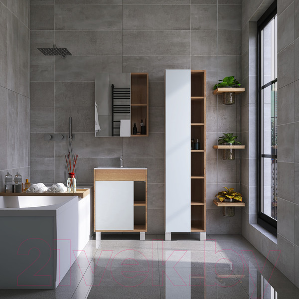 Изображение товара Шкаф-пенал для ванной Viant Бостон / VBOS450-PEN