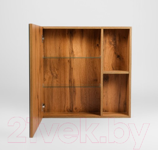 Изображение товара Шкаф с зеркалом для ванной Viant Бостон 70 / VBOS70-ZSH