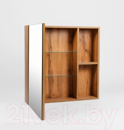 Изображение товара Шкаф с зеркалом для ванной Viant Бостон 70 / VBOS70-ZSH