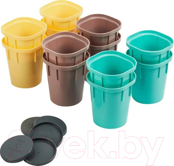Изображение товара Набор горшков для рассады Ingreen IG604410998 (200мл, 12шт, микс)