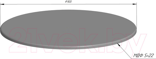 Изображение товара Столешница для стола Sheffilton SHT-TT 90 МДФ (каменный уголь)