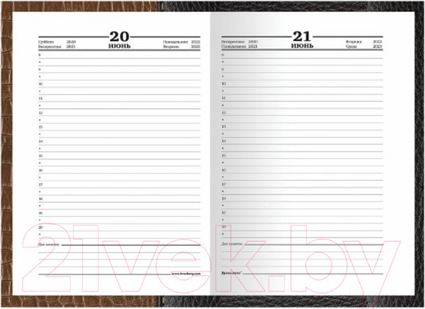 Изображение товара Ежедневник Brauberg Кожа коричневая / 121590