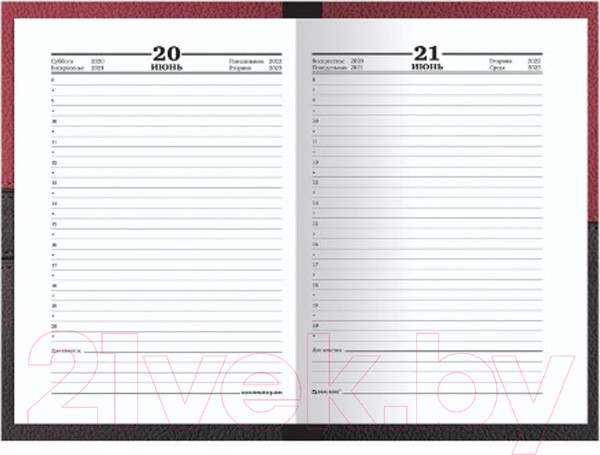 Изображение товара Ежедневник Brauberg Кожа бордо / 121592