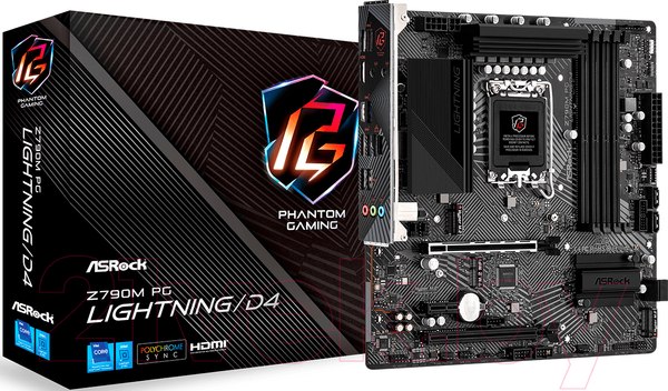 Изображение товара Материнская плата AsRock Z790M PG Lightning/D4