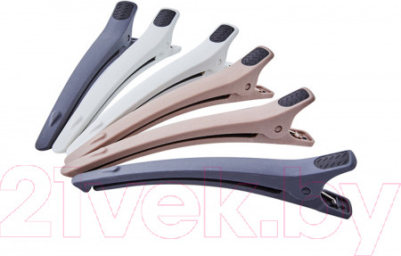 Изображение товара Набор зажимов для волос Dewal JB-0033 (6шт, карбоновый)