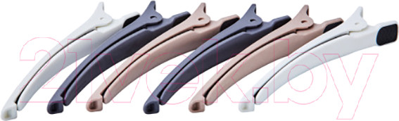 Изображение товара Набор зажимов для волос Dewal JB-0033 (6шт, карбоновый)