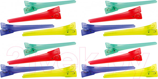 Изображение товара Набор зажимов для волос Dewal CL2521 (12шт)