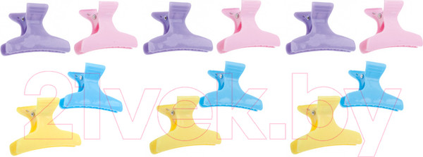 Изображение товара Набор зажимов для волос Dewal Бабочка / CL2202 (12шт)