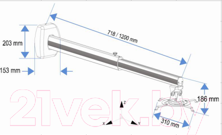 Изображение товара Кронштейн для проектора BY Print SA1200