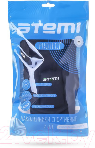 Изображение товара Наколенники защитные Atemi AKP-01 (M, черный)