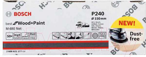 Изображение товара Шлифлист Bosch 2.608.621.177 (50шт)