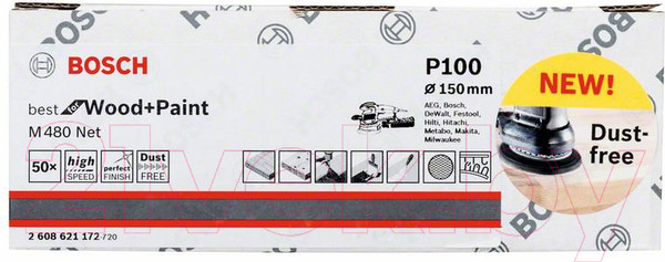 Изображение товара Шлифлист Bosch 2.608.621.172 (50шт)