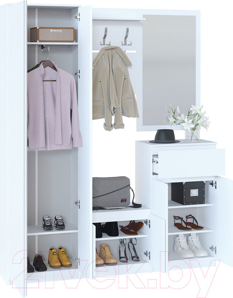 Изображение товара Вешалка для одежды Сокол-Мебель ВШ-4 (белый)