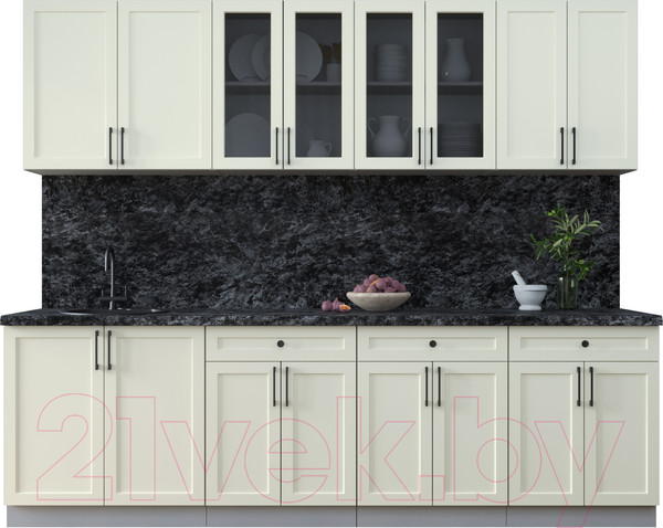 Изображение товара Кухонный гарнитур Интерлиния Тренд 2.6А (белый/белый/кастилло темный)