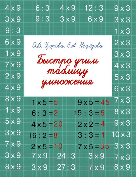 Изображение товара Учебное пособие АСТ Быстро учим таблицу умножения (Узорова О., Нефедова Е.)
