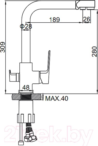 Изображение товара Смеситель Ledeme L4080Y-3