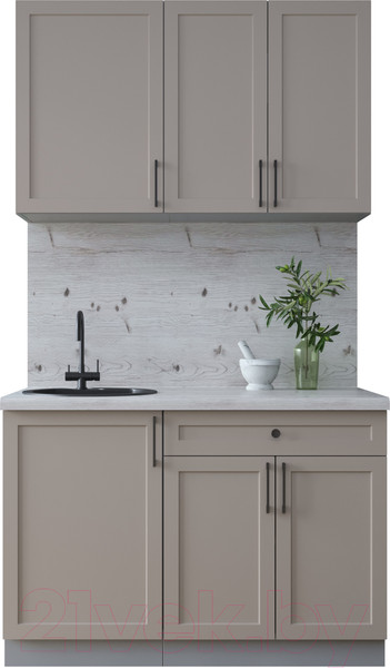 Изображение товара Кухонный гарнитур Интерлиния Тренд 1.2А (луна/луна/бискайская сосна)