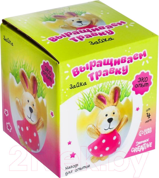 Изображение товара Набор для выращивания растений Эврики Выращиваем травку / 6911657 (зайка)