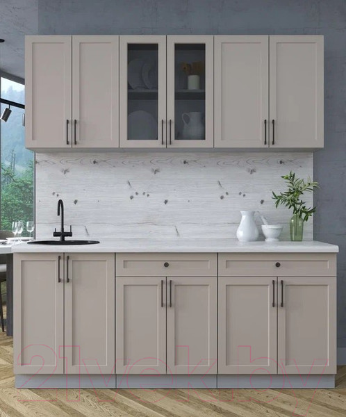 Изображение товара Кухонный гарнитур Интерлиния Тренд 1.9А (луна/луна/бискайская сосна)