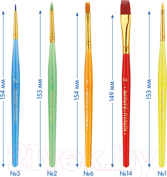 Изображение товара Набор кистей Мульти-пульти SB_16594 (5шт)