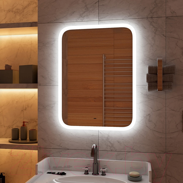Изображение товара Зеркало Континент Glamour Led 80x90 (бесконтактным сенсором)