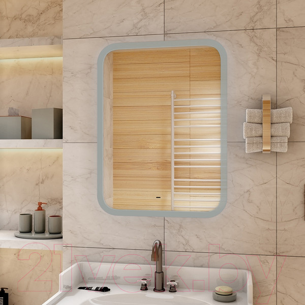 Изображение товара Зеркало Континент Glamour Led 80x90 (бесконтактным сенсором)