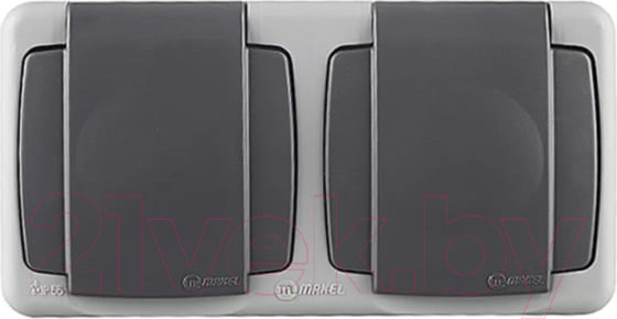 Изображение товара Розетка Makel ОП 16А IP55 / 36064206 (серый)