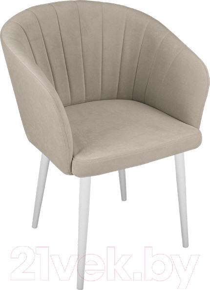 Изображение товара Стул ТриЯ Верона Т6 (белый муар/велюр D002 бежевый)