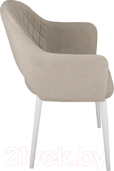 Изображение товара Стул ТриЯ София Т6 (белый муар/велюр D002 бежевый)
