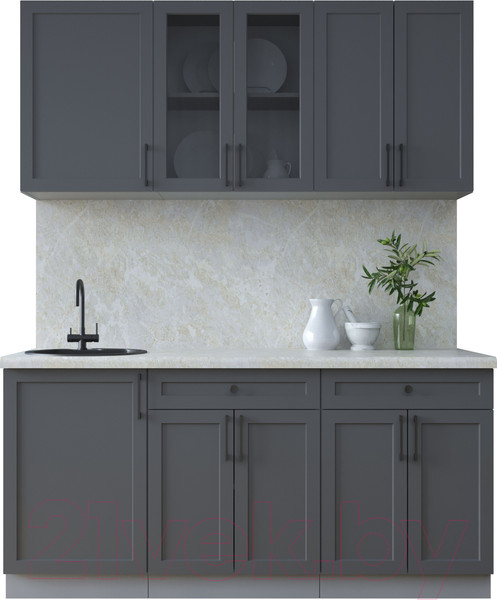 Изображение товара Кухонный гарнитур Интерлиния Тренд 1.7А (пепел/пепел/опал светлый)