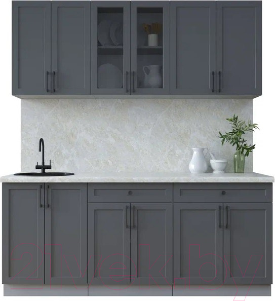 Изображение товара Кухонный гарнитур Интерлиния Тренд 1.9А (пепел/пепел/опал светлый)