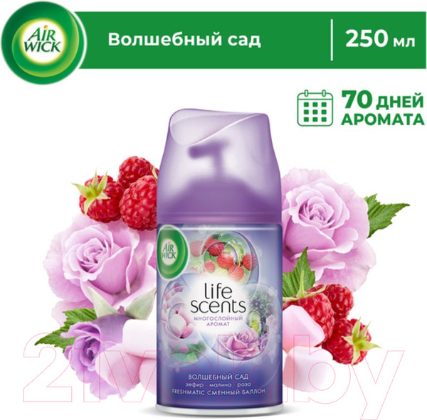 Изображение товара Сменный блок для освежителя воздуха Air Wick Freshmatic Волшебный Сад (250мл)