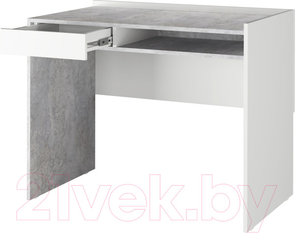 Изображение товара Письменный стол Аквилон СТК №30 (белое сияние/цемент светлый)