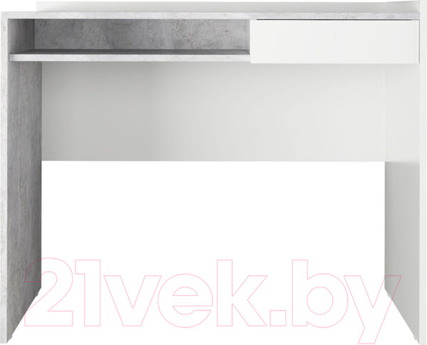 Изображение товара Письменный стол Аквилон СТК №30 (белое сияние/цемент светлый)