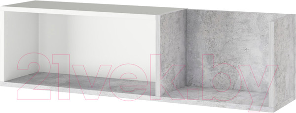 Изображение товара Полка Аквилон СТК №30 (белое сияние/цемент светлый)